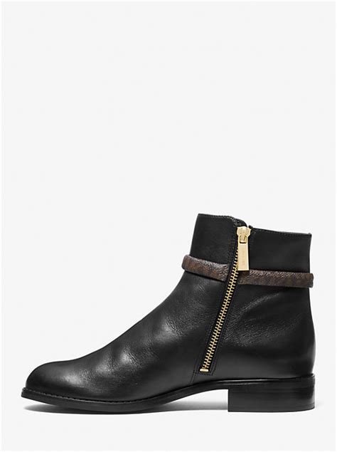 michael kors finley bootie|Finley Leather Ankle Boot .